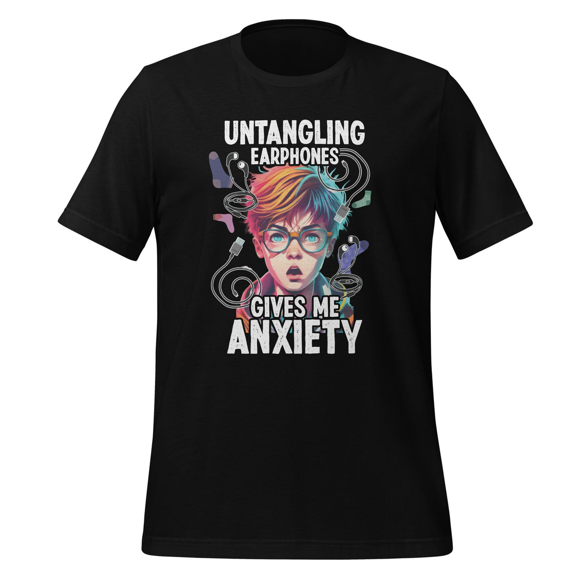 Untangling Earphones Gives Me Anxiety Funny Music Lover product image 1