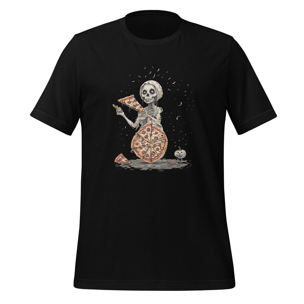 Funny Mummy Eat Pizza Halloween Celebration Unisex T-Shirt product image 1