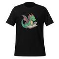 Dragon Wearing Glasses Reading A Book Unisex T-Shirt product image 1