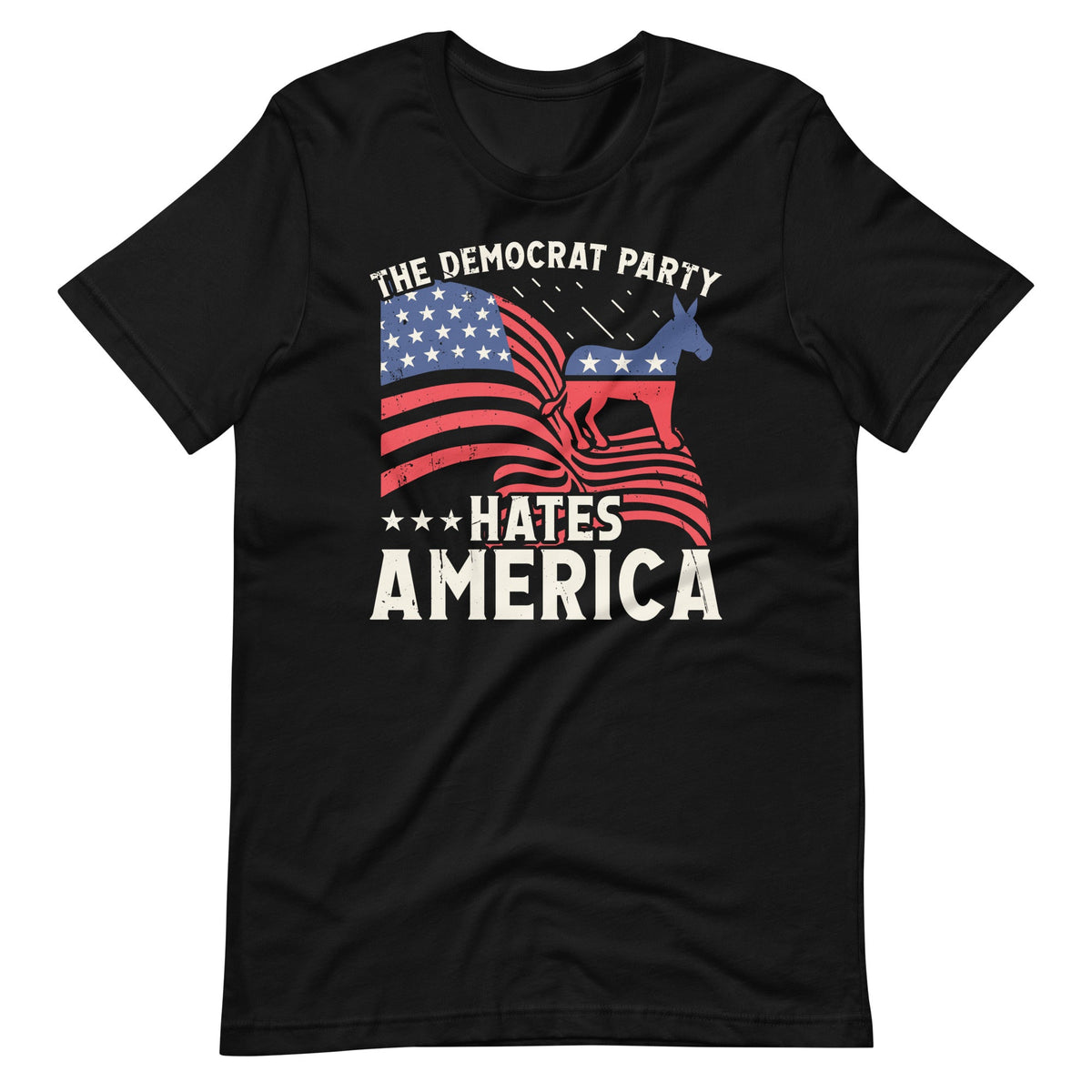 Democrat Party Hates America US Flag Unisex T-Shirt product image 6