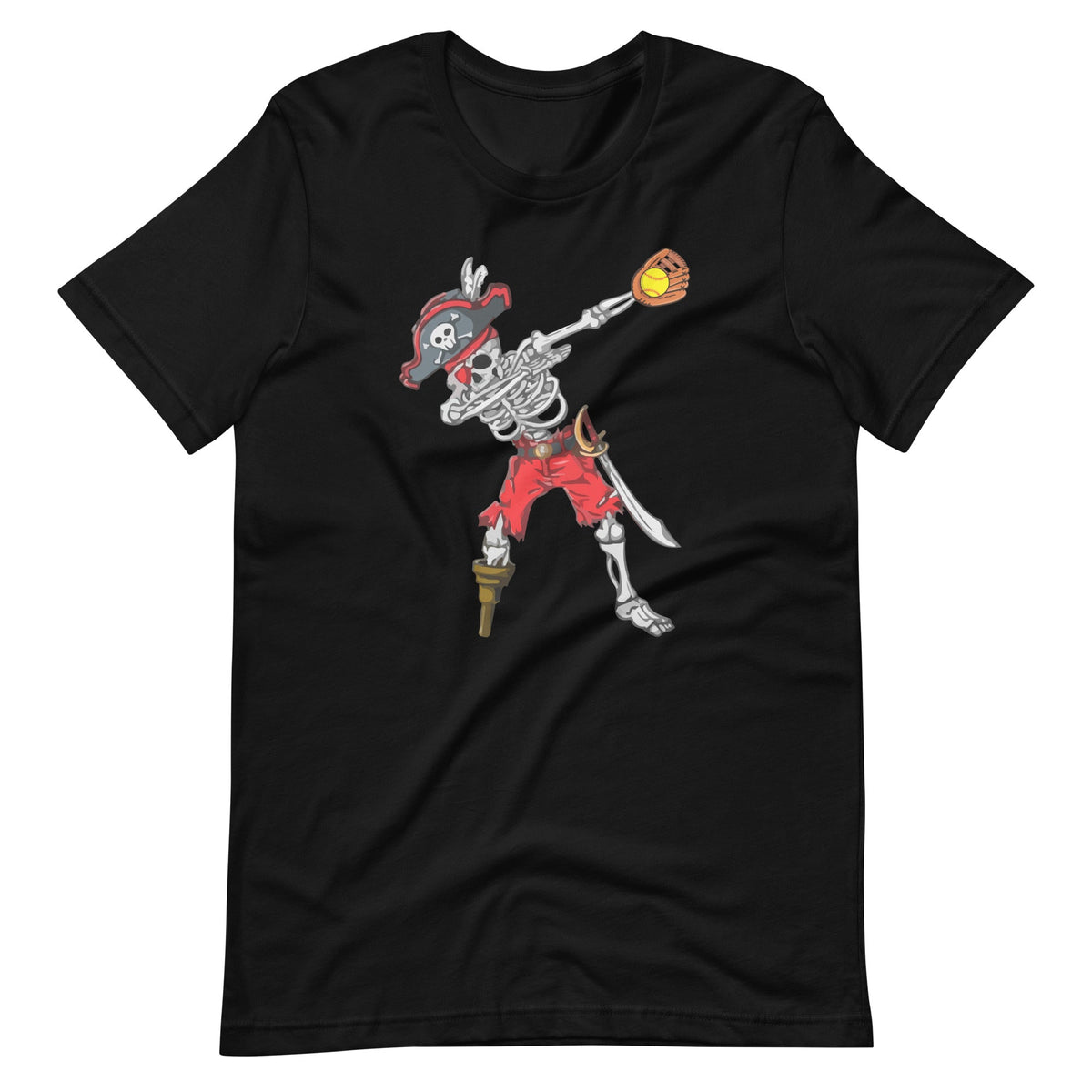 Dabbing Skeleton Pirate Softball Ball Halloween Costume product image 6