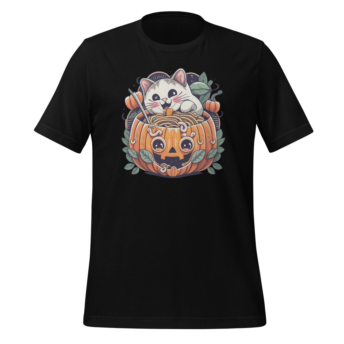 Creepy Kawaii Cat Eating Worms Ramen Noodles Halloween product image 1