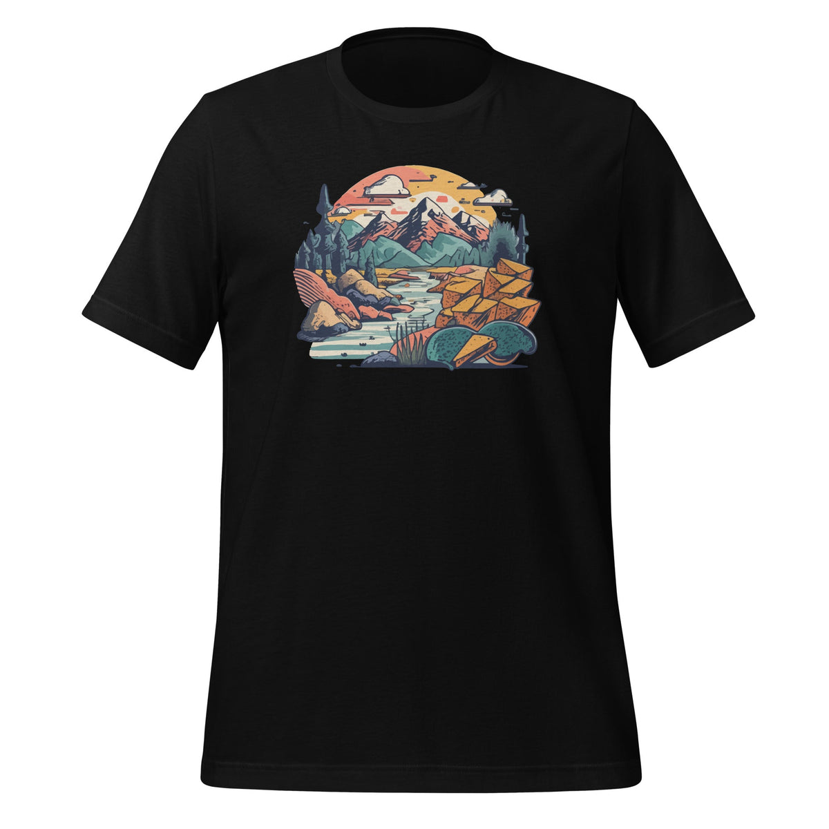 Nacho Chips Mountains Cheese River Surrealist Landscape Day product image 1