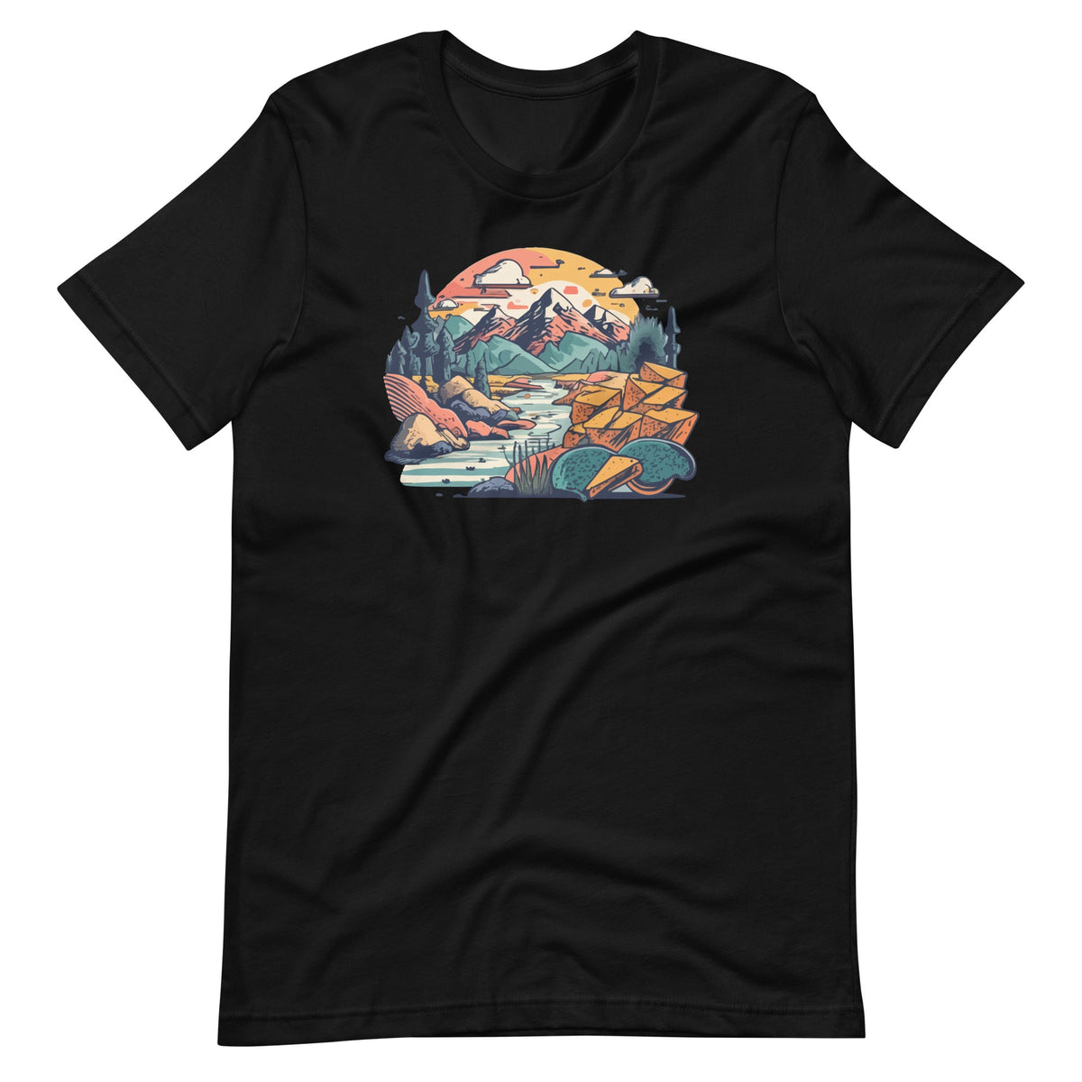 Nacho Chips Mountains Cheese River Surrealist Landscape Day product image 6