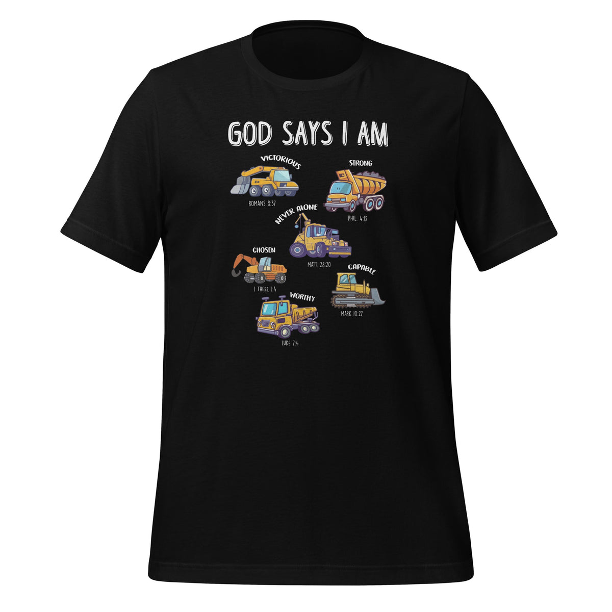 God Says I Am Boys Truck Construction Christian Bible Verse product image 1
