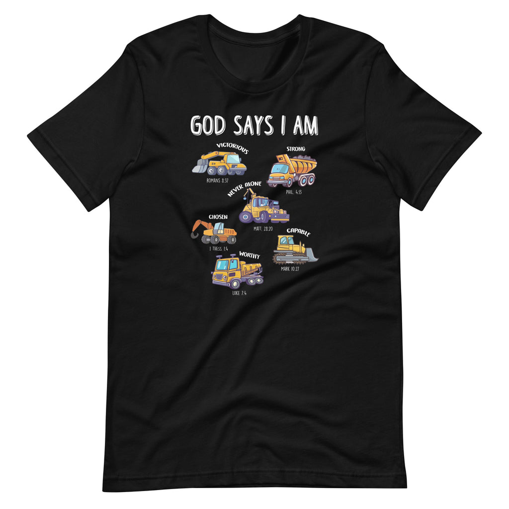 God Says I Am Boys Truck Construction Christian Bible Verse product image 6