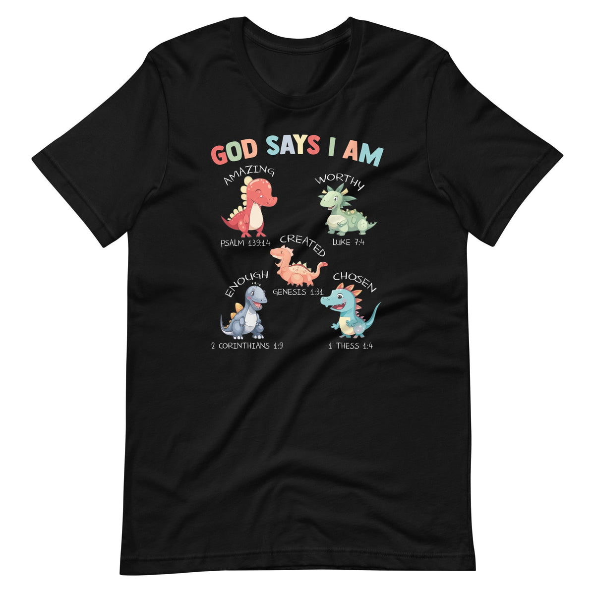 God Says I Am Cute Dinosaur Lovers Bible Unisex T-Shirt product image 6