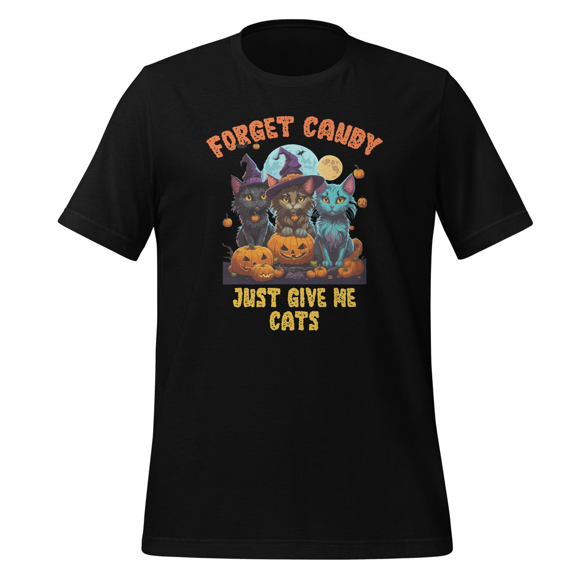 Forget Candy Just Give Me Cats Funny Kitten Witch Halloween product image 1