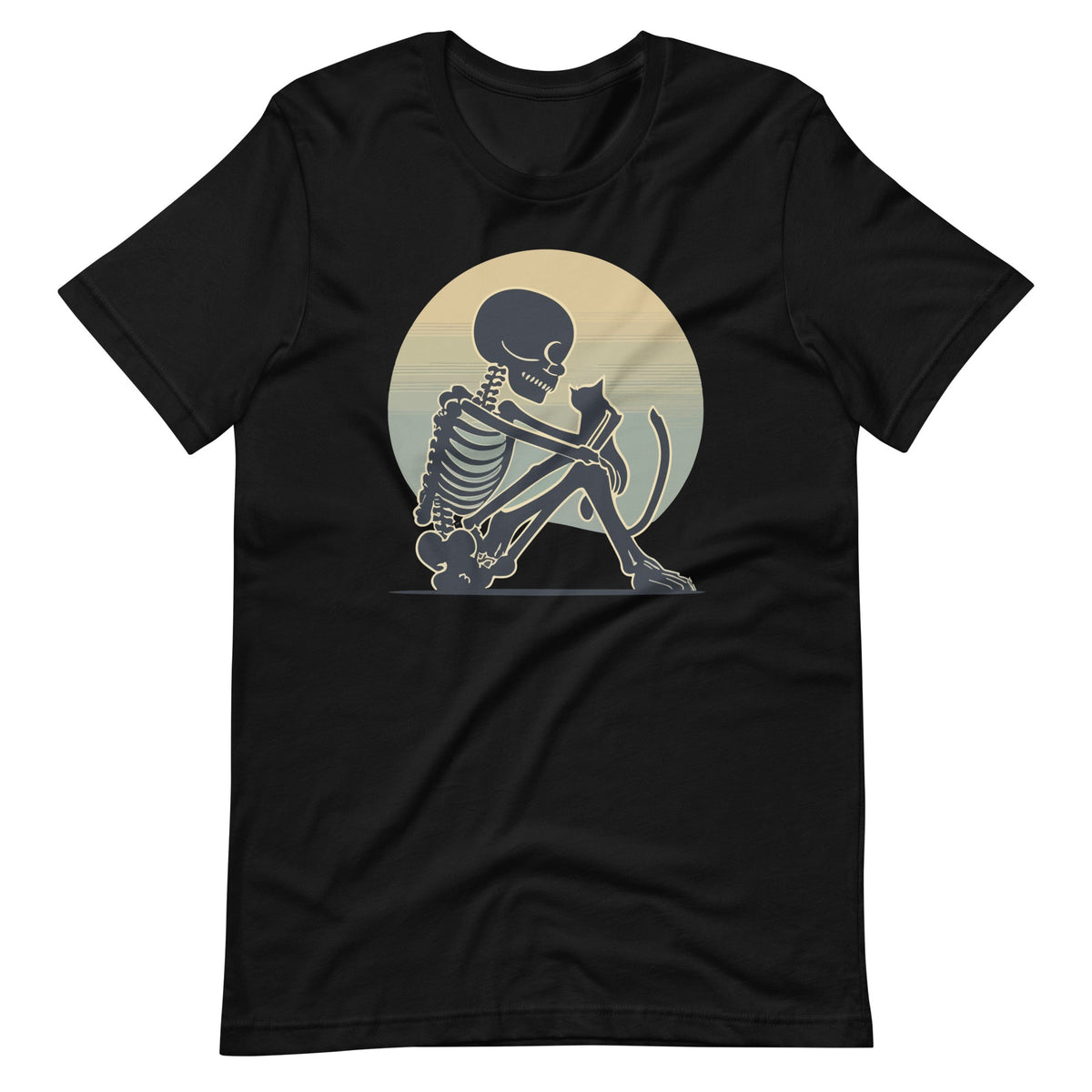 Skeleton Holding Caring A Cat Kitty Cute Goth Halloween product image 6