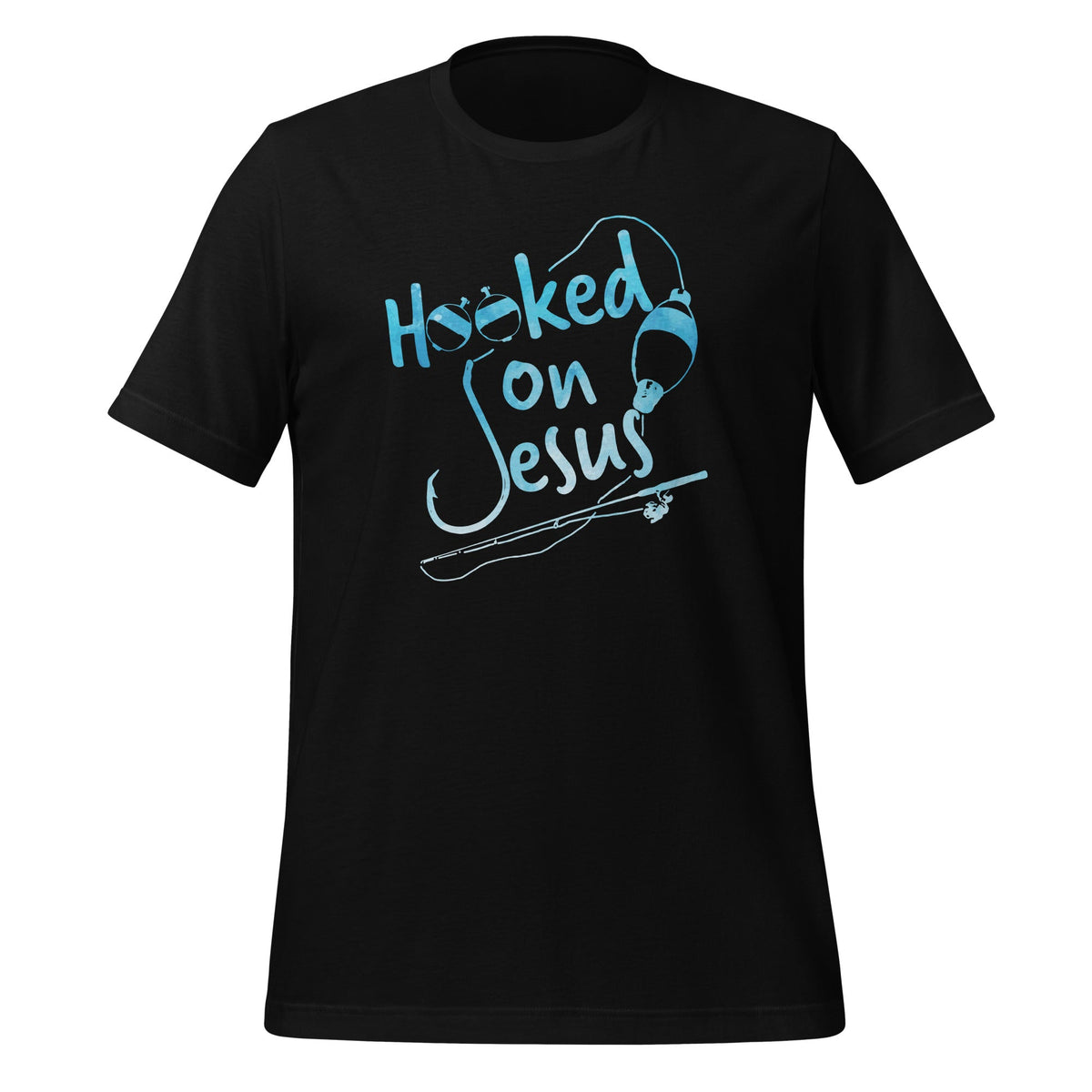 Hooked On Jesus Christian Religious Faith Fishing Saying product image 1