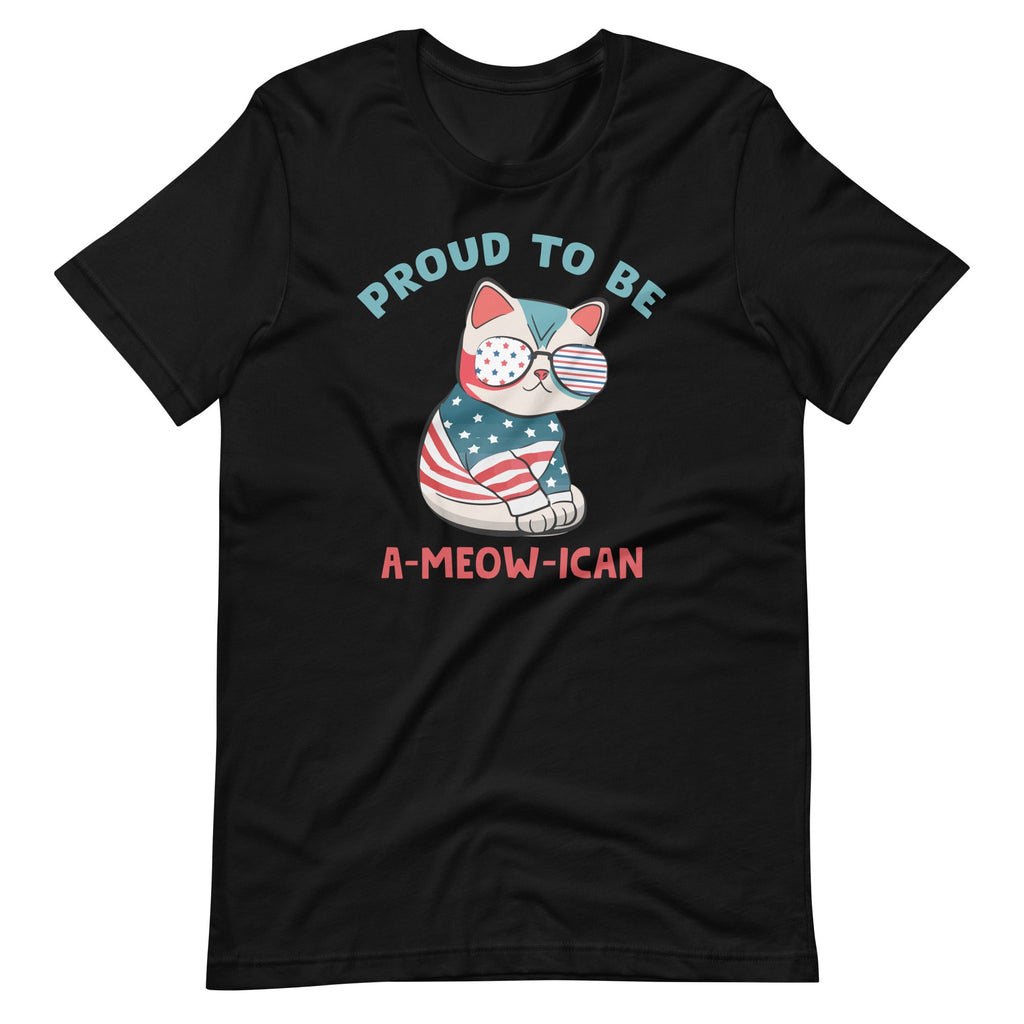 Proud A-Meow-Ican Cute American Flag Cat Kitten Art Unisex product image 6