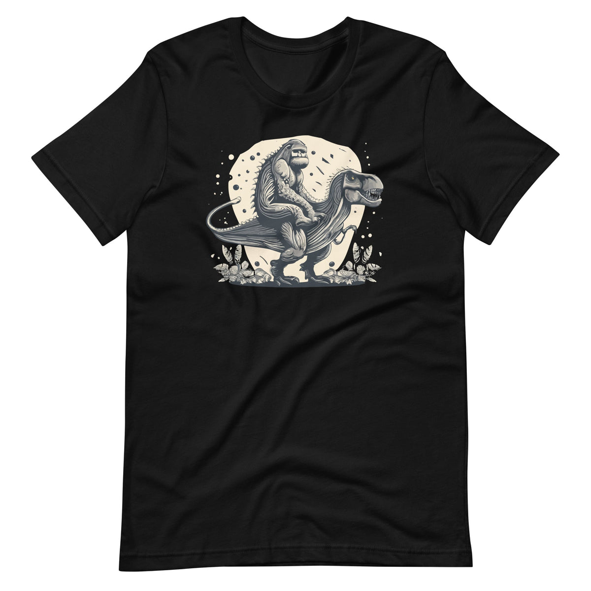 Funny Bigfoot Riding T Rex Dinosaur Sasquatch Unisex T-Shirt product image 6