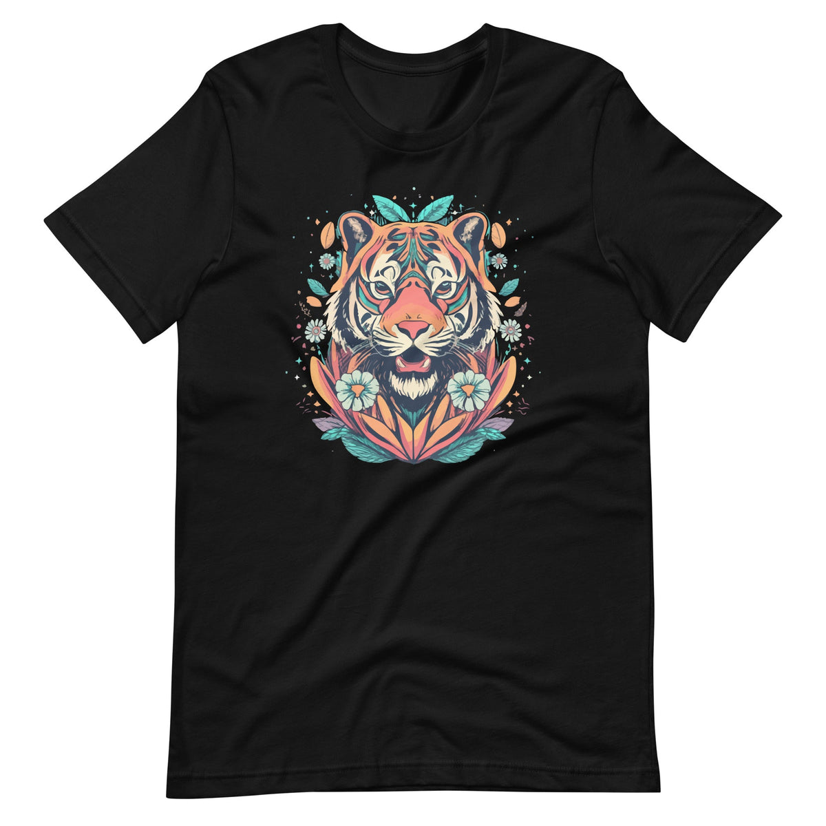 Colourful Flowery Tiger Head Magical Art Animal Unisex product image 6