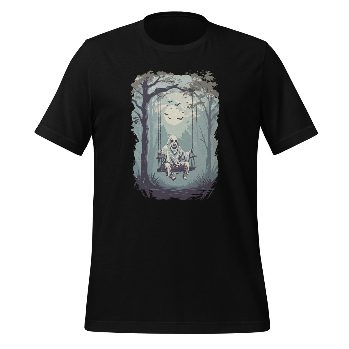 Vintage Floral Ghost On The Swing In Forest Halloween product image 1
