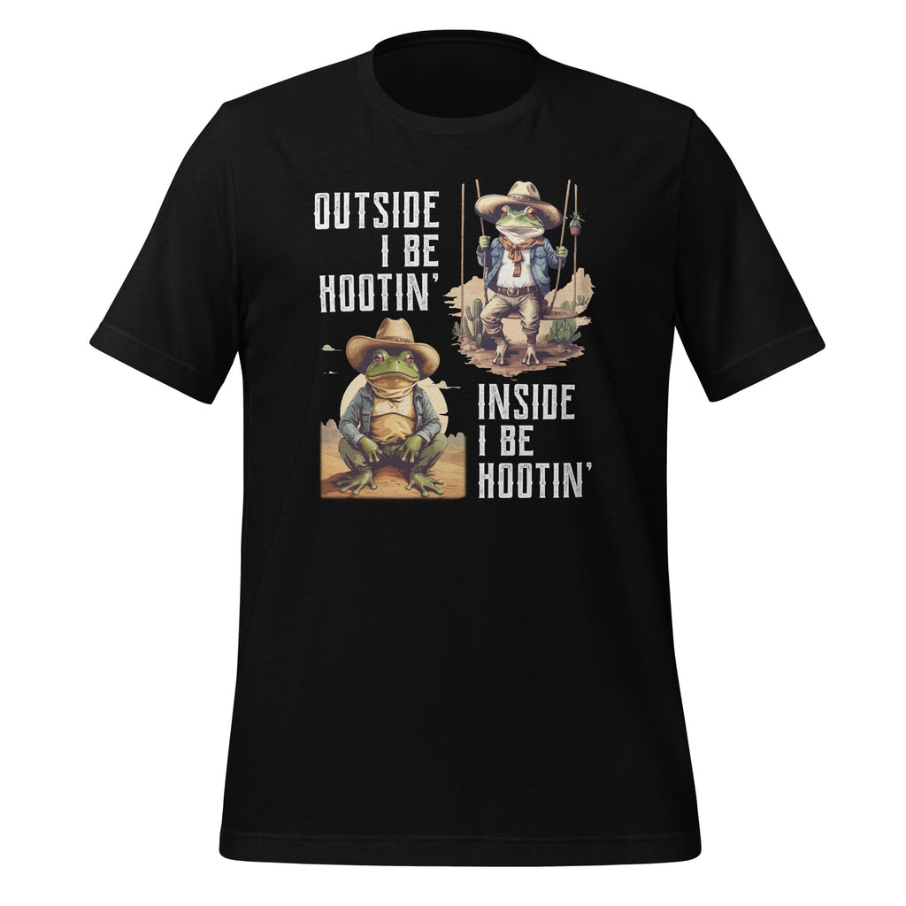 Outside I Be Hootin Inside I Be Hollerin Funny Frog Unisex product image 1