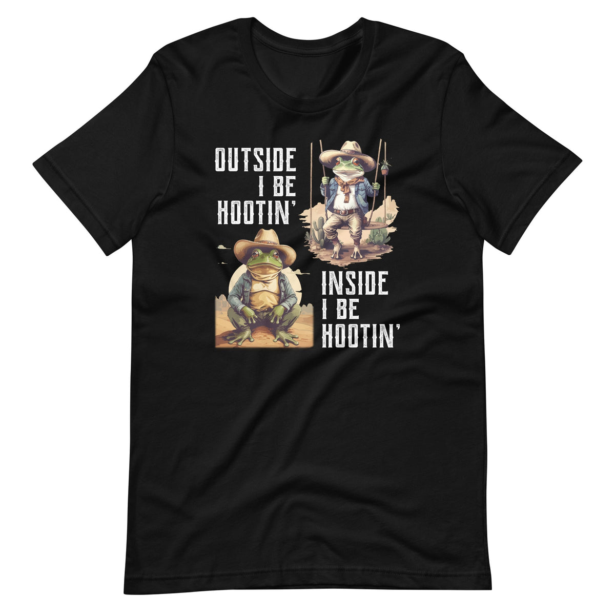 Outside I Be Hootin Inside I Be Hollerin Funny Frog Unisex product image 2