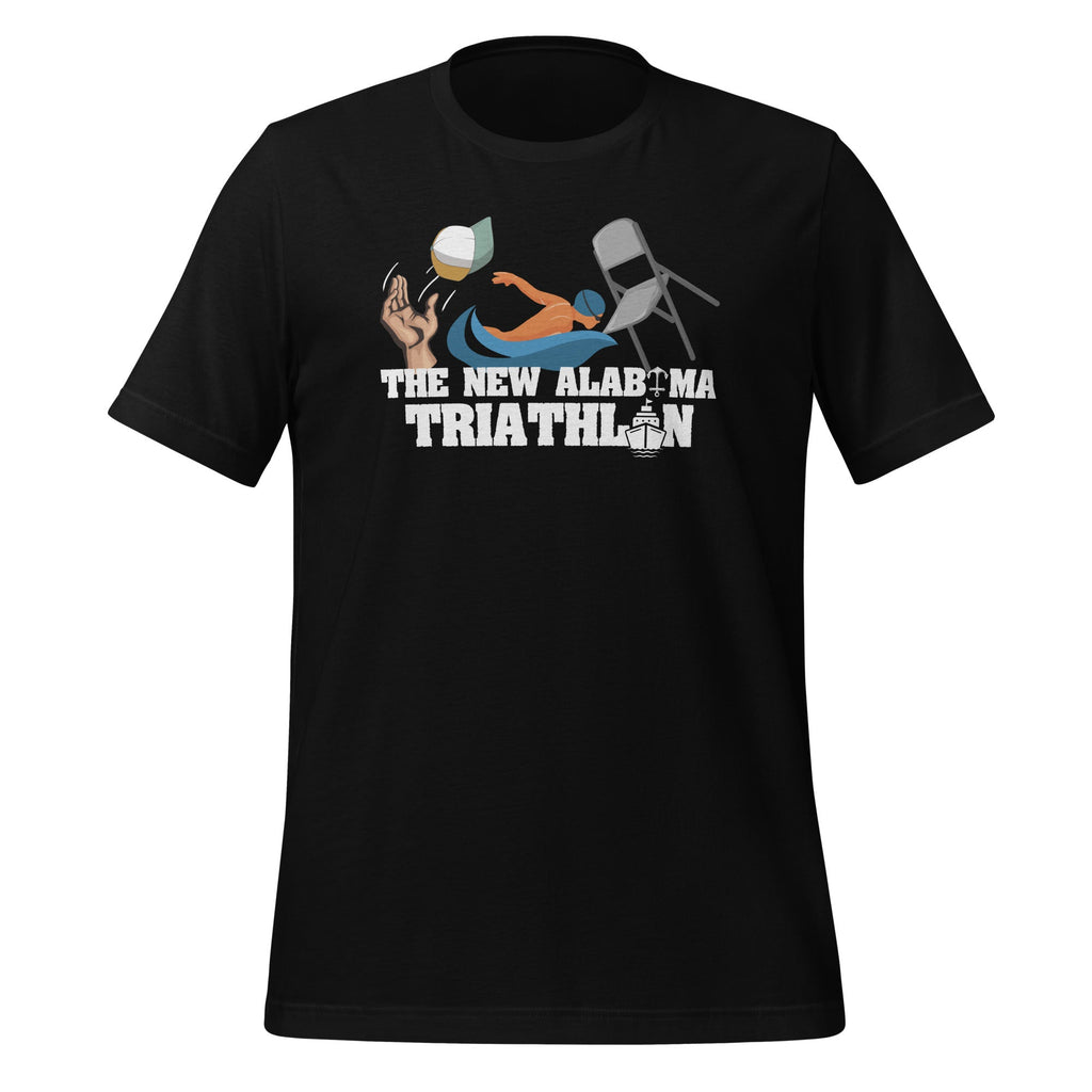 Funny New Triathlon Alabama Riverboat Swimmer Hat Chair Meme Unisex T-Shirt