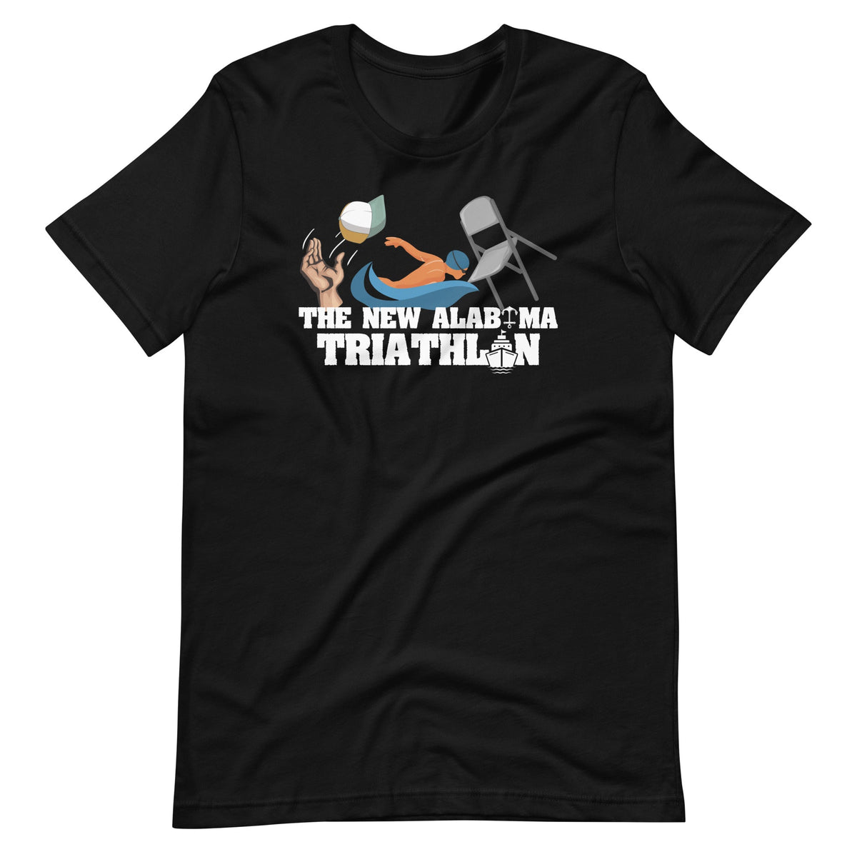 Funny New Triathlon Alabama Riverboat Swimmer Hat Chair Meme Unisex T-Shirt