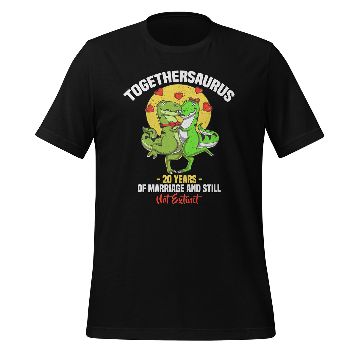 20th 20 Year Wedding Anniversary Funny T-Rex Couple Unisex product image 1