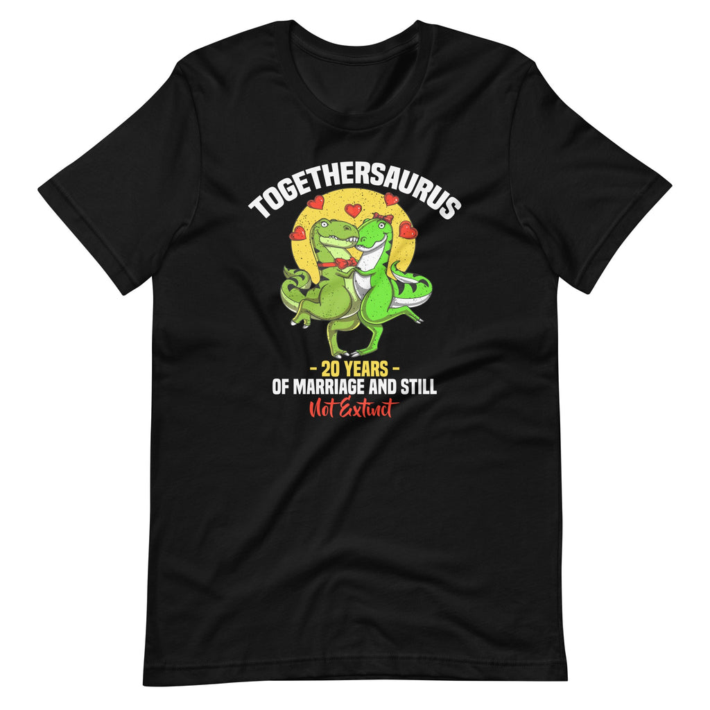 20th 20 Year Wedding Anniversary Funny T-Rex Couple Unisex product image 2