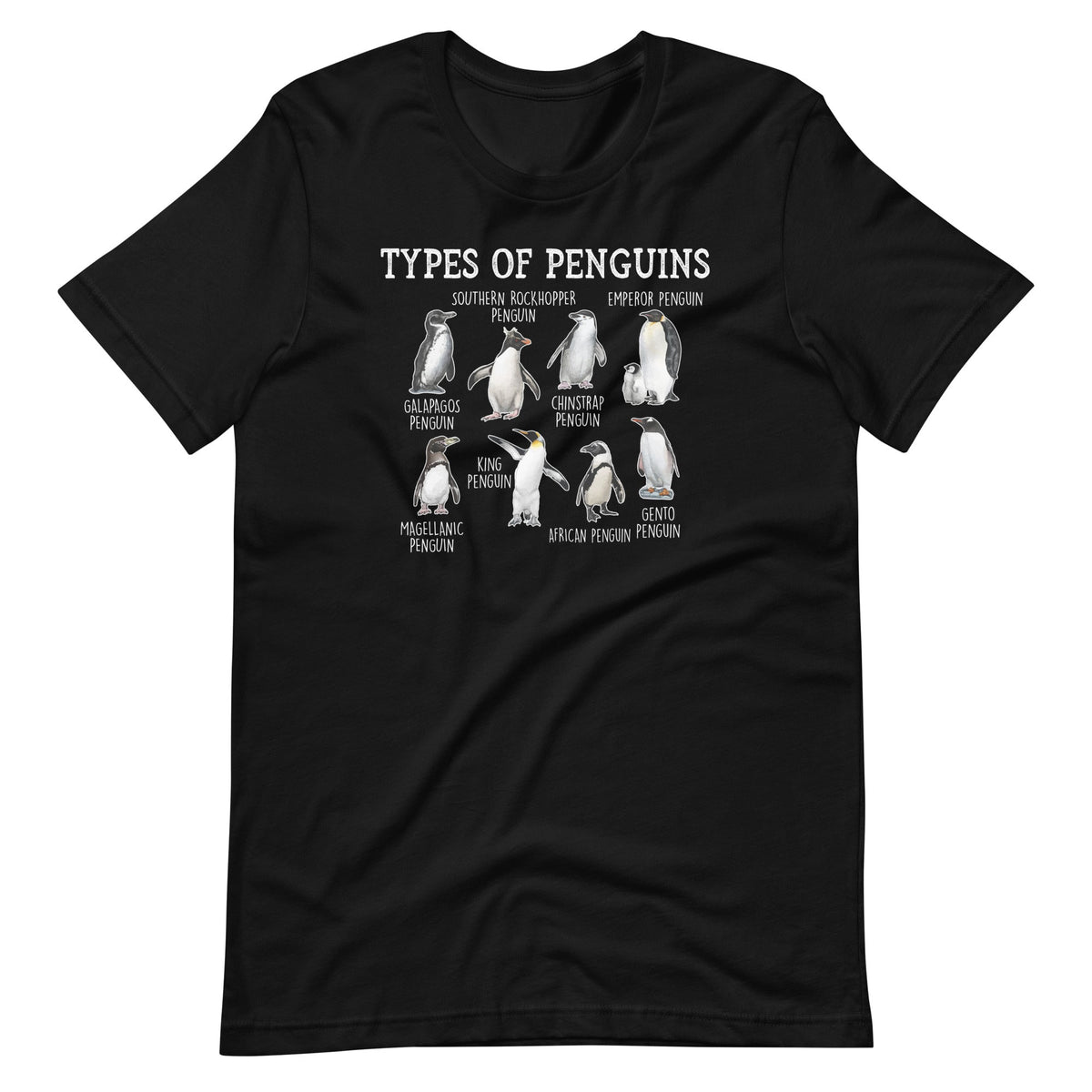 Types Of Penguins Of World Animal Penguin Lover Unisex product image 2