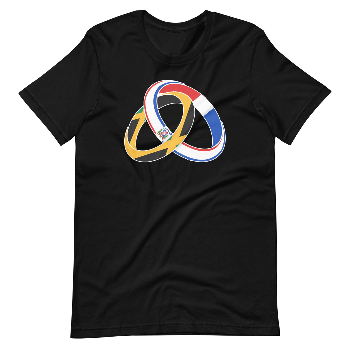 Dominican Republic Flag Jamaica Grown Ring Marriage Wedding Unisex T-Shirt