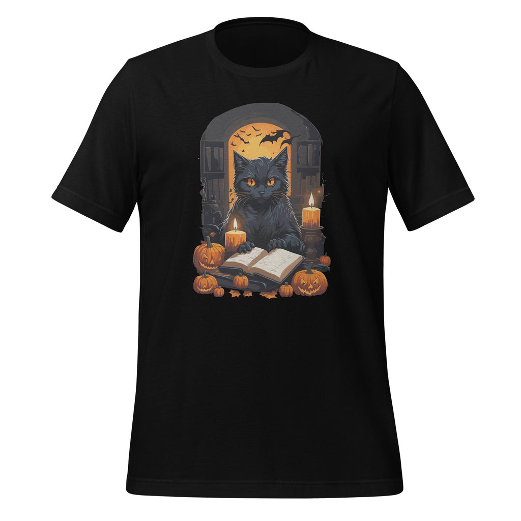 Black Cat Reading Books Pumpkin Autumn Teachers Halloween product image 1
