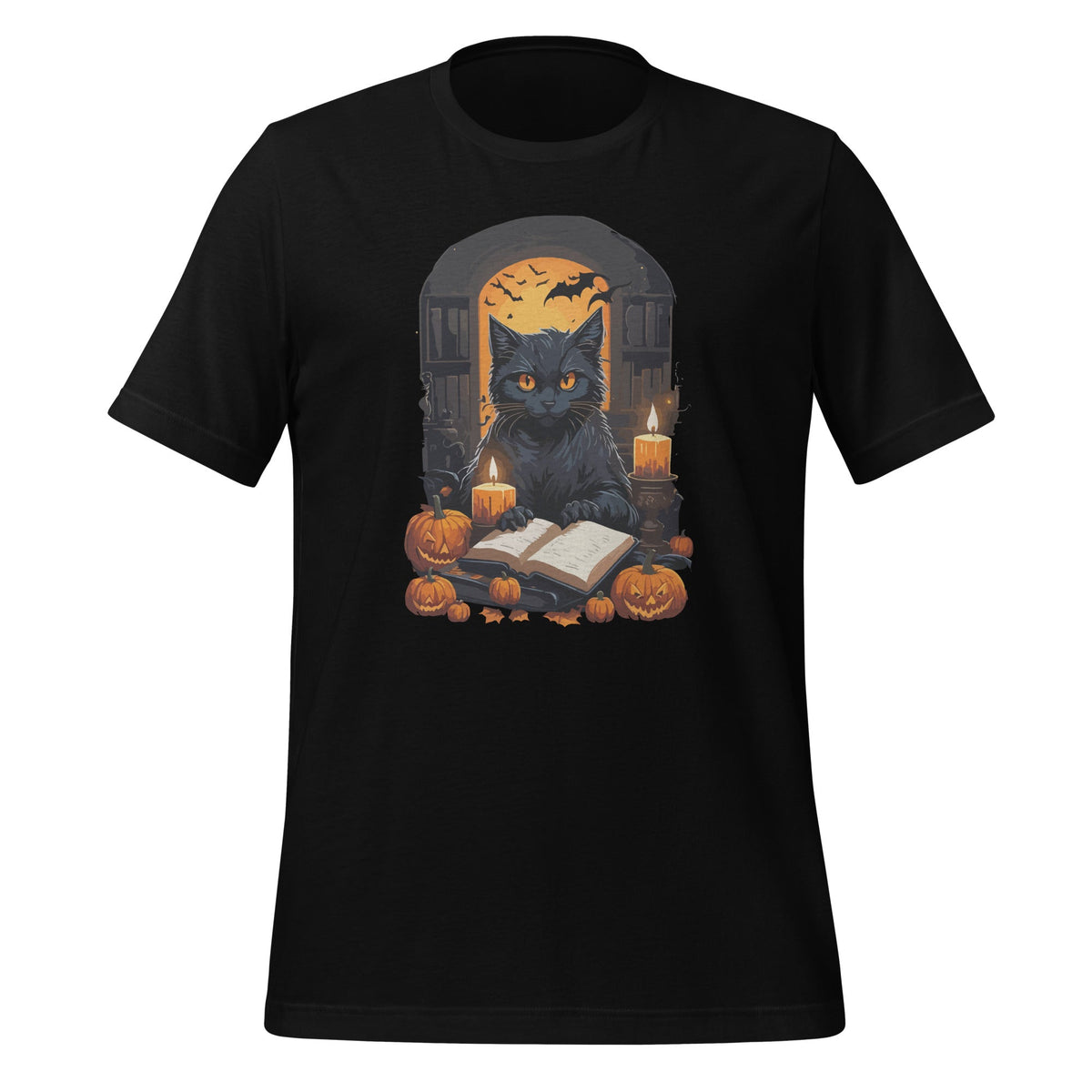 Black Cat Reading Books Pumpkin Autumn Teachers Halloween product image 1