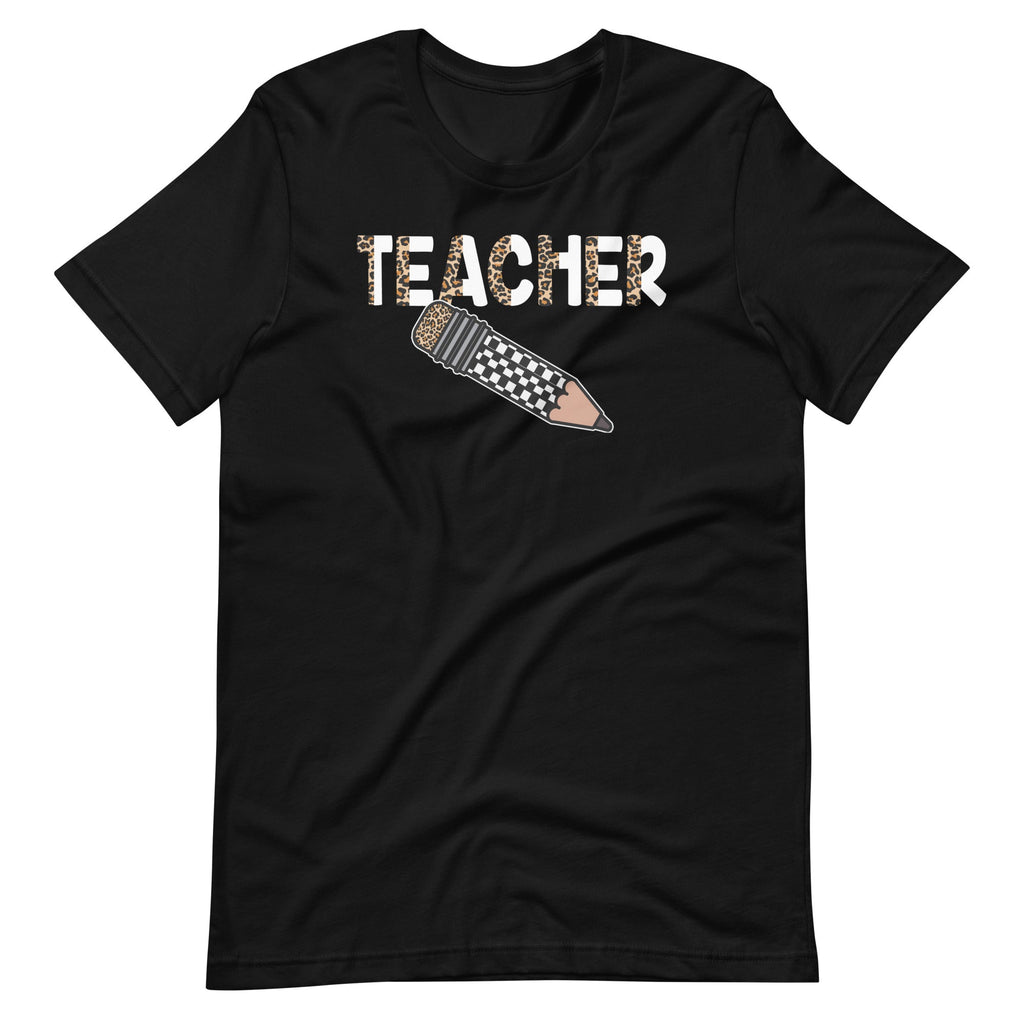 Retro Checkered Teacher Leopard Pencil Back To School product image 2