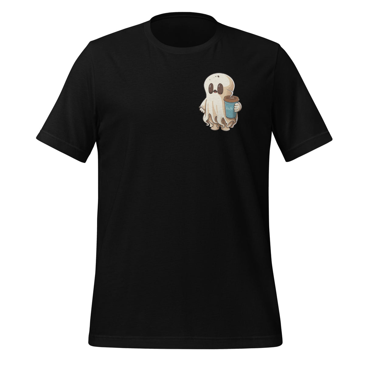 Little Ghost Ice Coffee Cute Happy Halloween Unisex T-Shirt product image 1