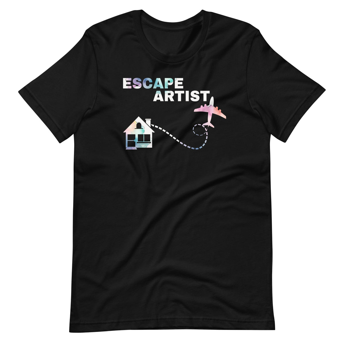 Escape Artist Funny Graphic Art House And Plane Unisex product image 1