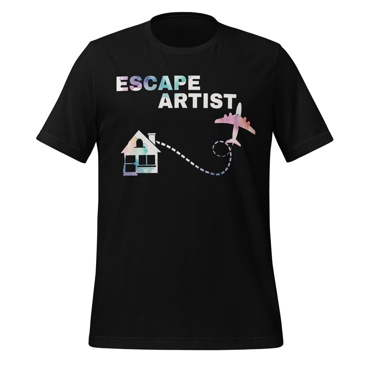 Escape Artist Funny Graphic Art House And Plane Unisex product image 2