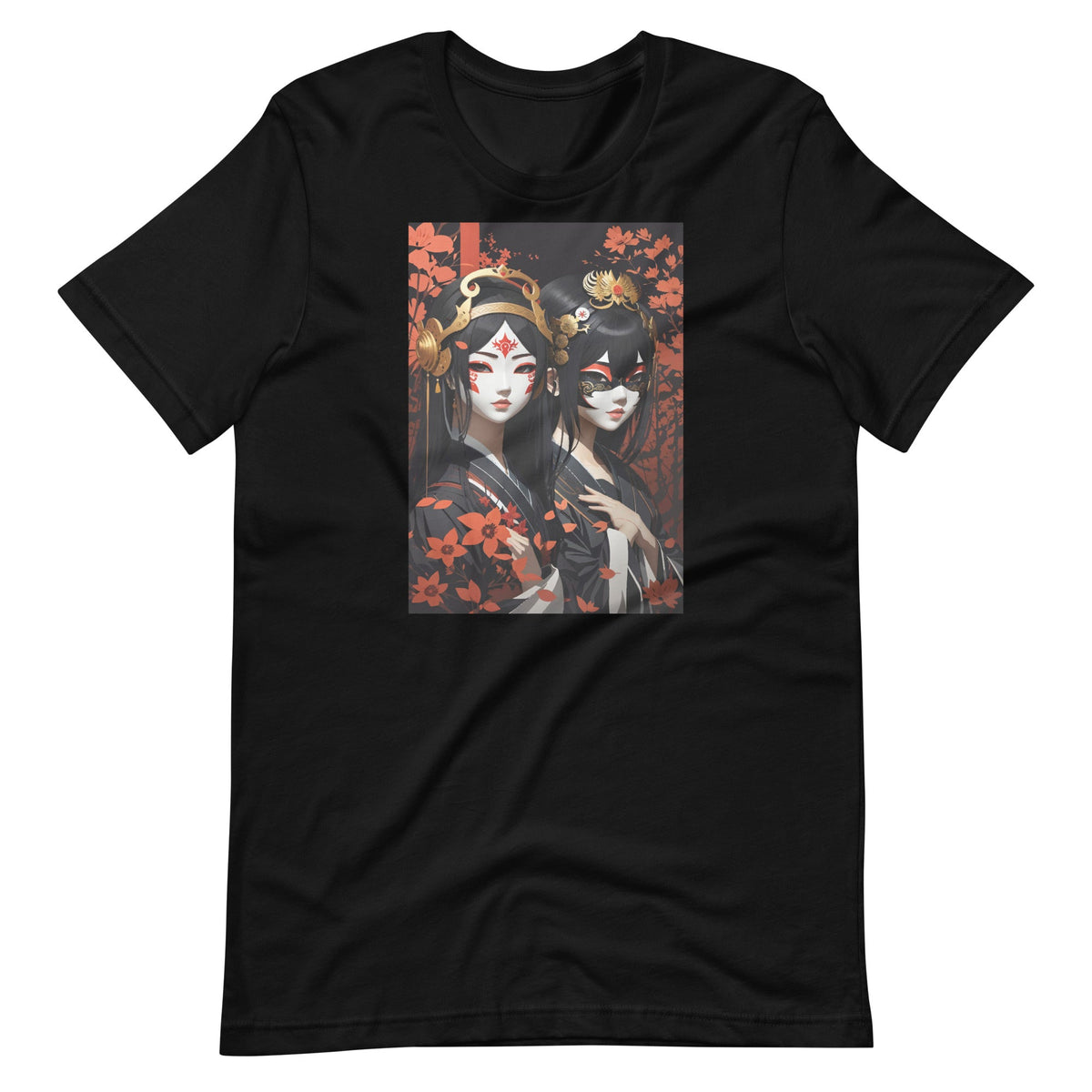 Graphic Featuring Japanese Gothic Girls in Masks Unisex product image 2