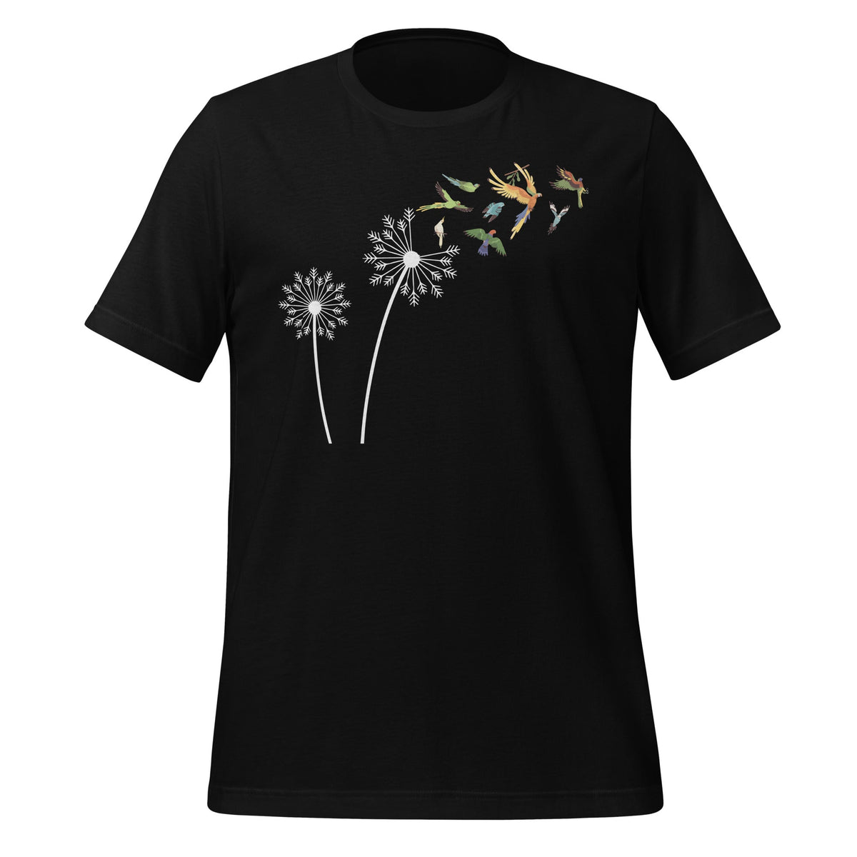 Budgie Dandelion Flower Parakeet Bird Lovers Unisex T-Shirt product image 2