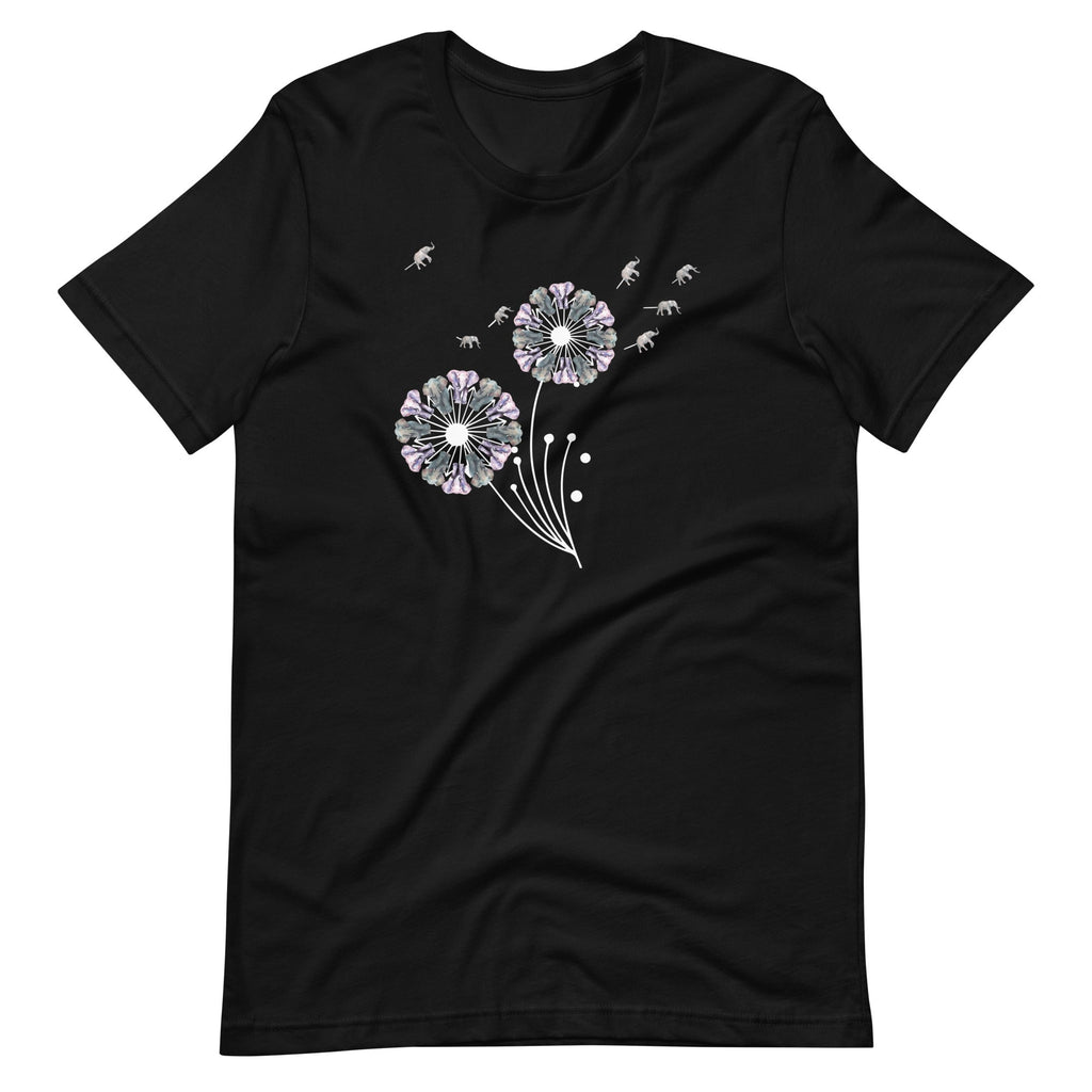 Dandelion Elephants Elephant Lover Flower Art Unisex T-Shirt product image 1