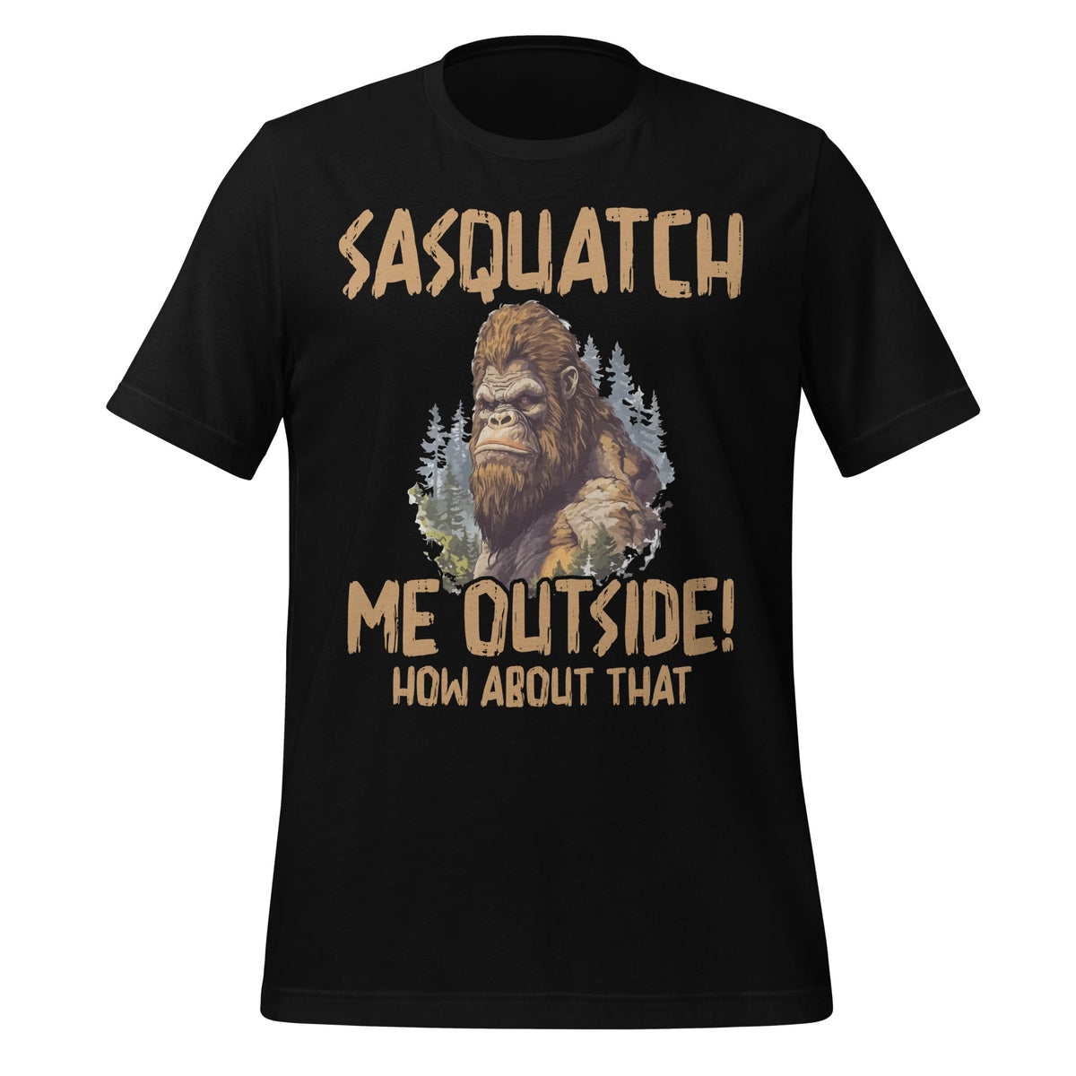 Sasquatch Me Outside Funny Bigfoot Vintage Art Unisex product image 1