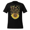 Adorable Butterfly Sunflower Graphic Art Unisex T-Shirt product image 1