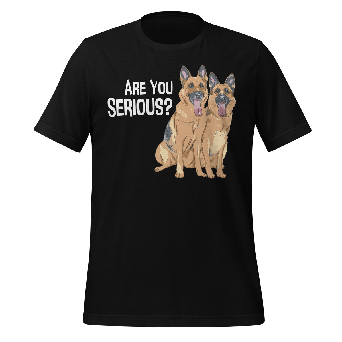 German Shepherd Head Tilt Funny Dog Breed Unisex T-Shirt product image 1