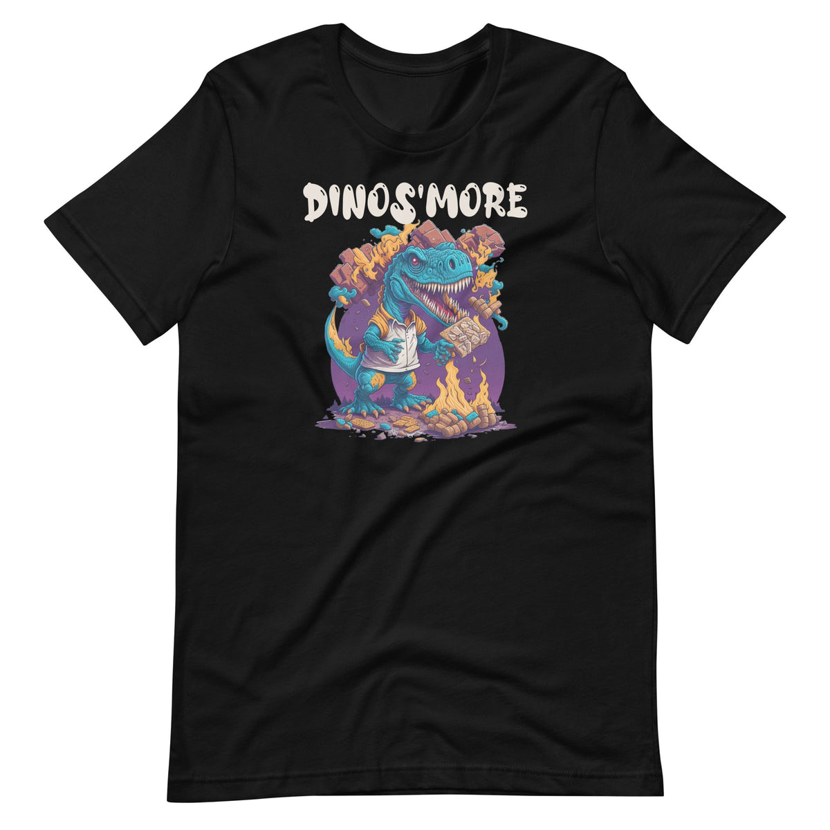 Funny Dinos'more Camping Dinosaur Camp Camper Unisex T-Shirt product image 2