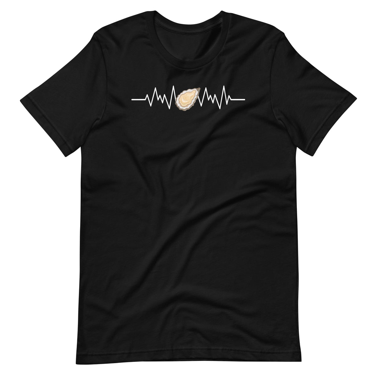 EKG Heartbeat Oyster Day Seafood Lovers Funny Unisex T-Shirt product image 2