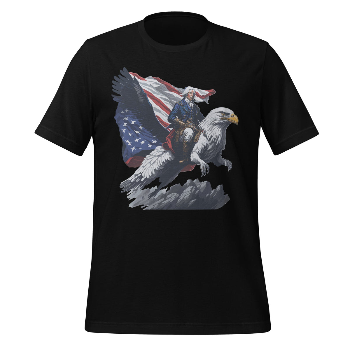 George Washington Riding A Bald Eagle Patriotic Unisex product image 1