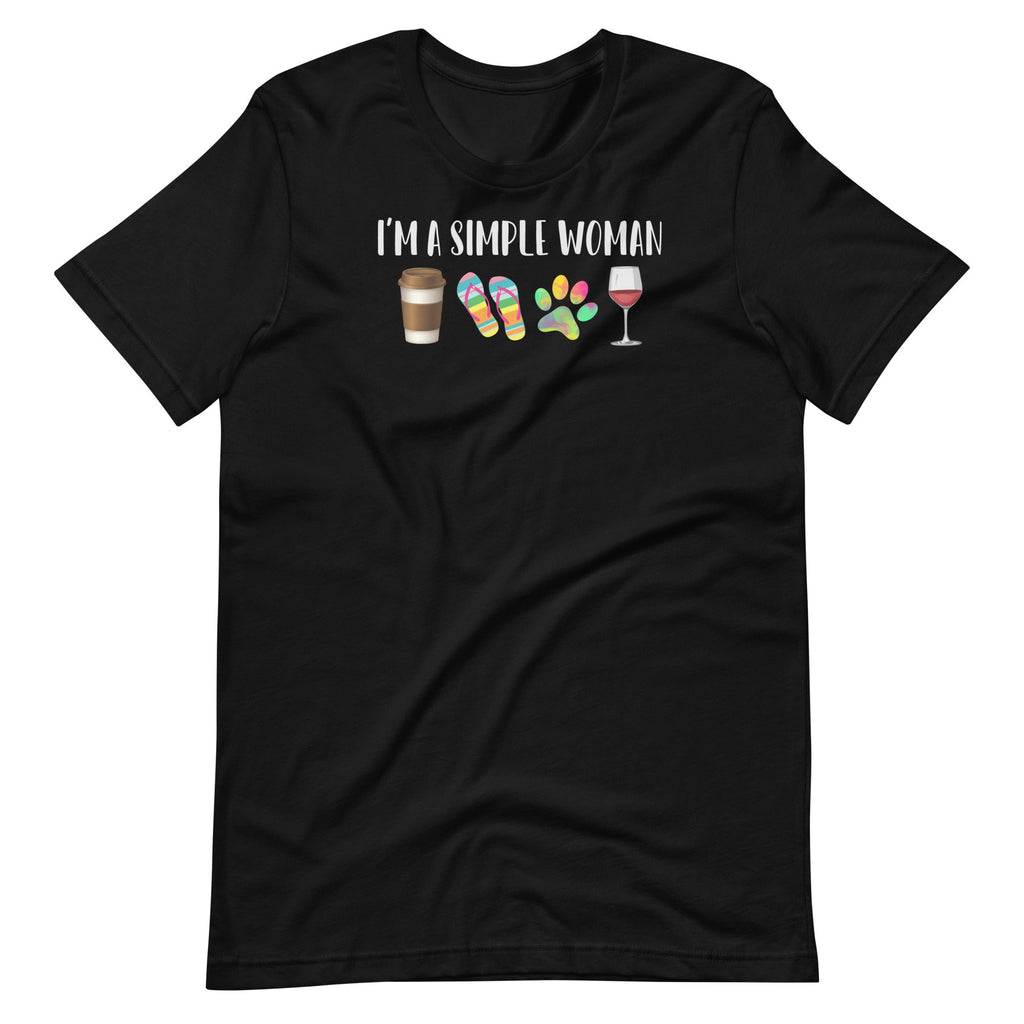 I'm A Simple Woman Coffee Slippers Animals Wine Unisex product image 2