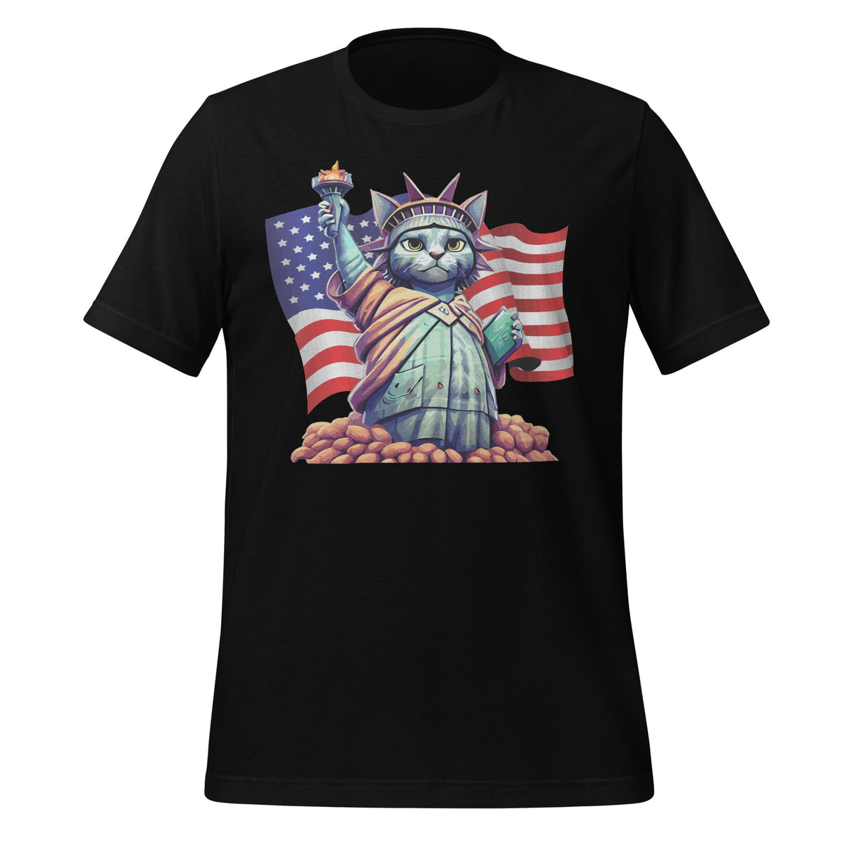 Patriotism Cat Lady Liberty Freedom Independence Unisex product image 1