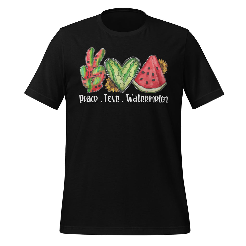 Peace Love Watermelon Summer Women Teen Girls Unisex T-Shirt product image 1