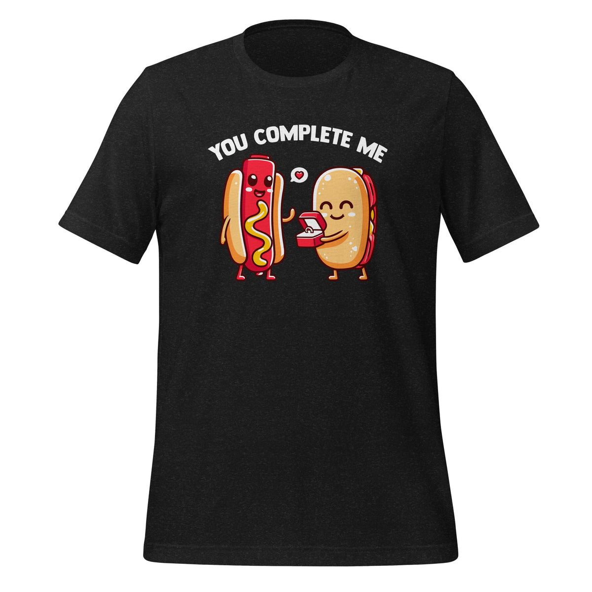 You Complete Me Hot Dog and Bun Funny Couples Unisex T-Shirt product image 1