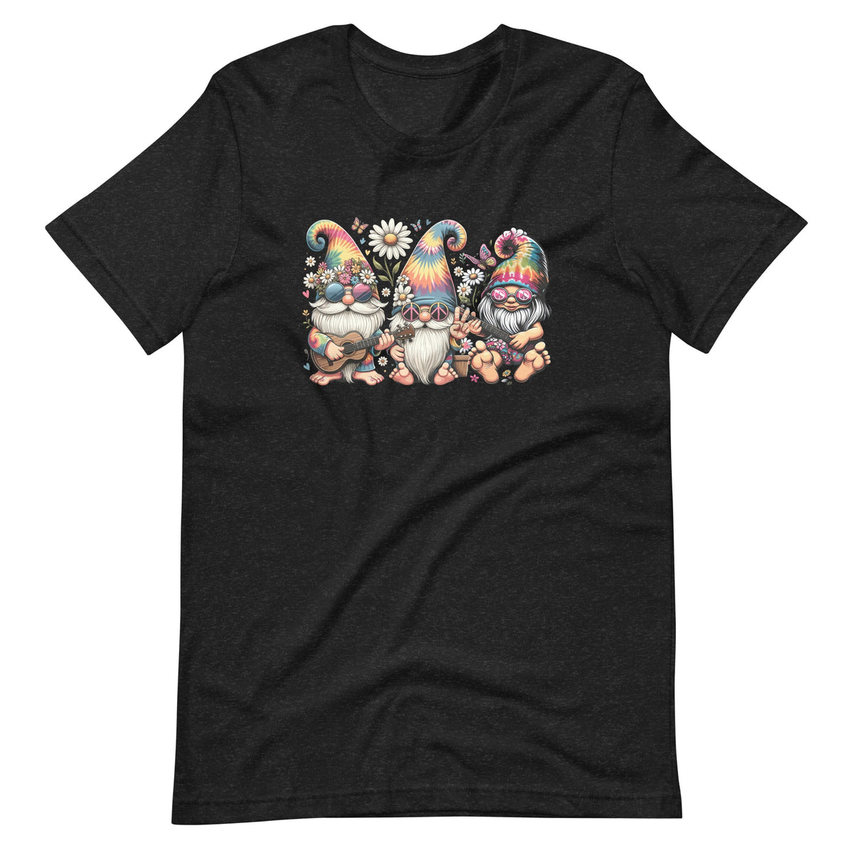Hippie Gnome Guitar Peace Sweet Gnomes Unisex T-Shirt product image 2