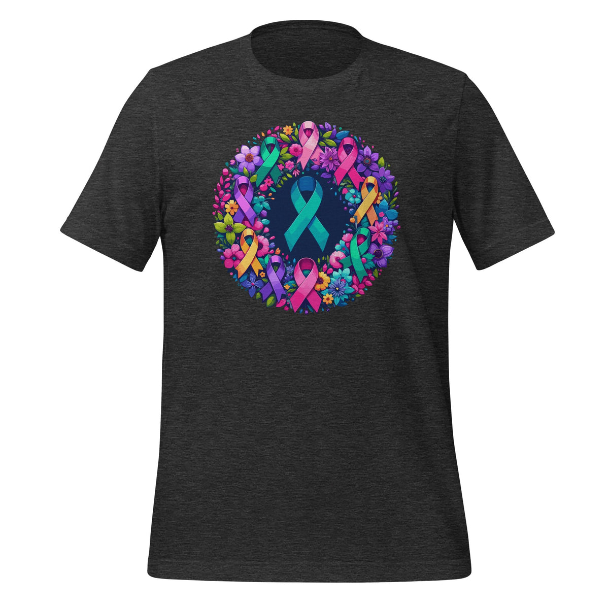Cancer Awareness Multi-Color Ribbons Hope Wreath Unisex product image 5
