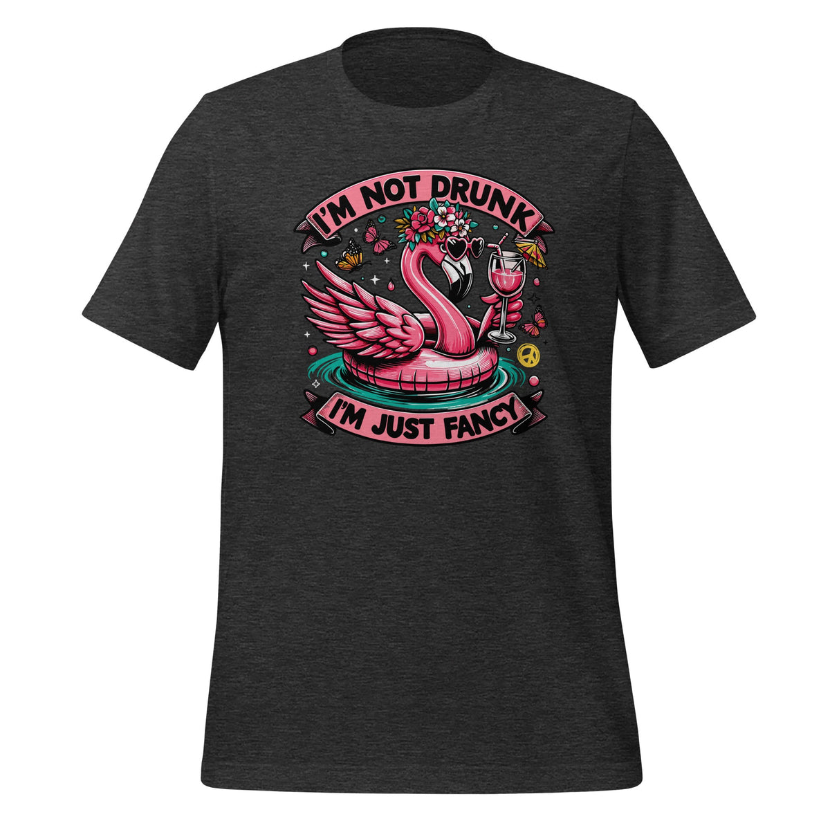 I'm Not Drunk I'm Just Fancy Flamingo Art Unisex T-Shirt product image 5
