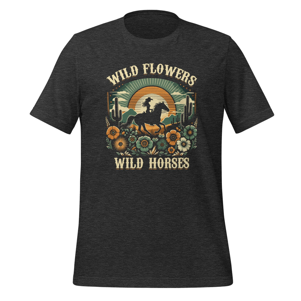 Wild Flowers And Horses Vintage Sunset Country Cowgirl product image 5