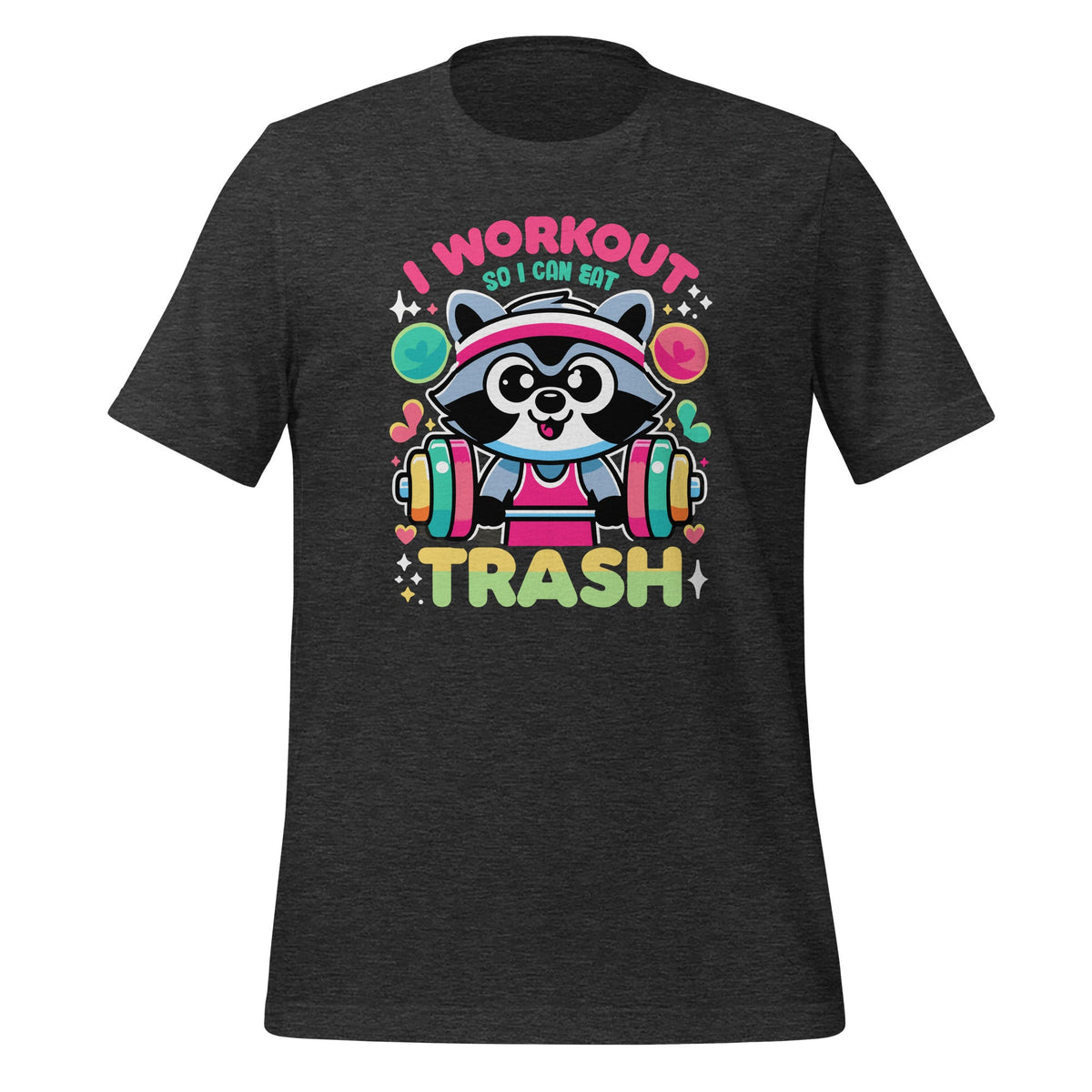 I Work Out So I Can Eat Trash Garbage Funny Raccoon Fitness product image 5